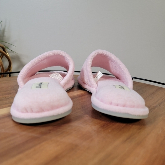 Dearfoams Microfiber Terry Slide Slippers in Fresh Pink Size 7 / 8 - Picture 9 of 17